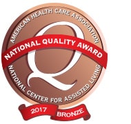 AHCA Bronze National Quality Award Winner for 2017