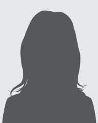 Long-hair person's silhouette for headshot placeholder